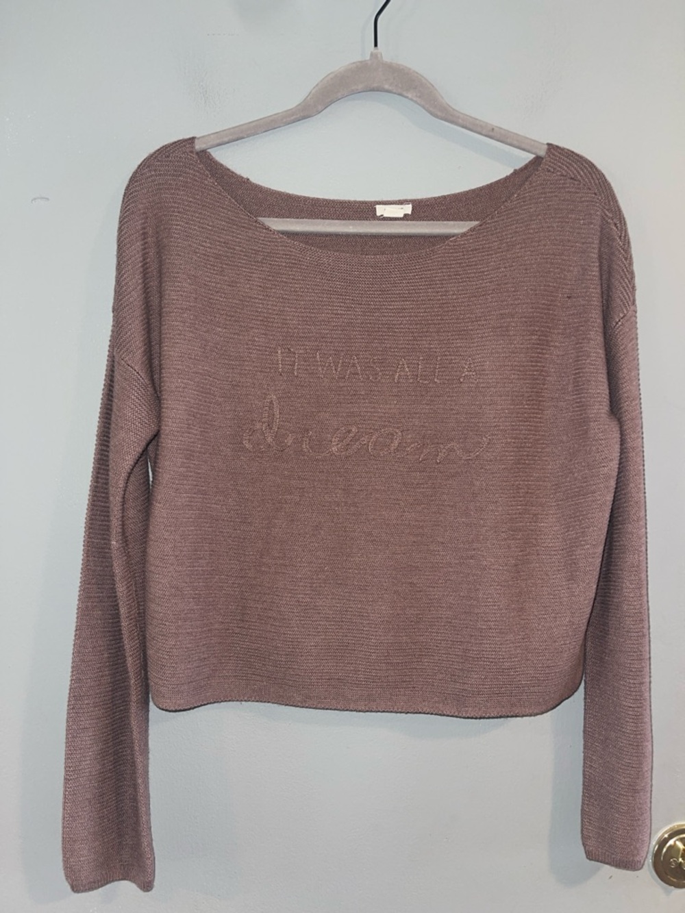 Garage Off-the-Shoulder Mauve Pullover‎ Sweater Size XS